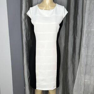 Sandra Darren Black and White Mini Dress